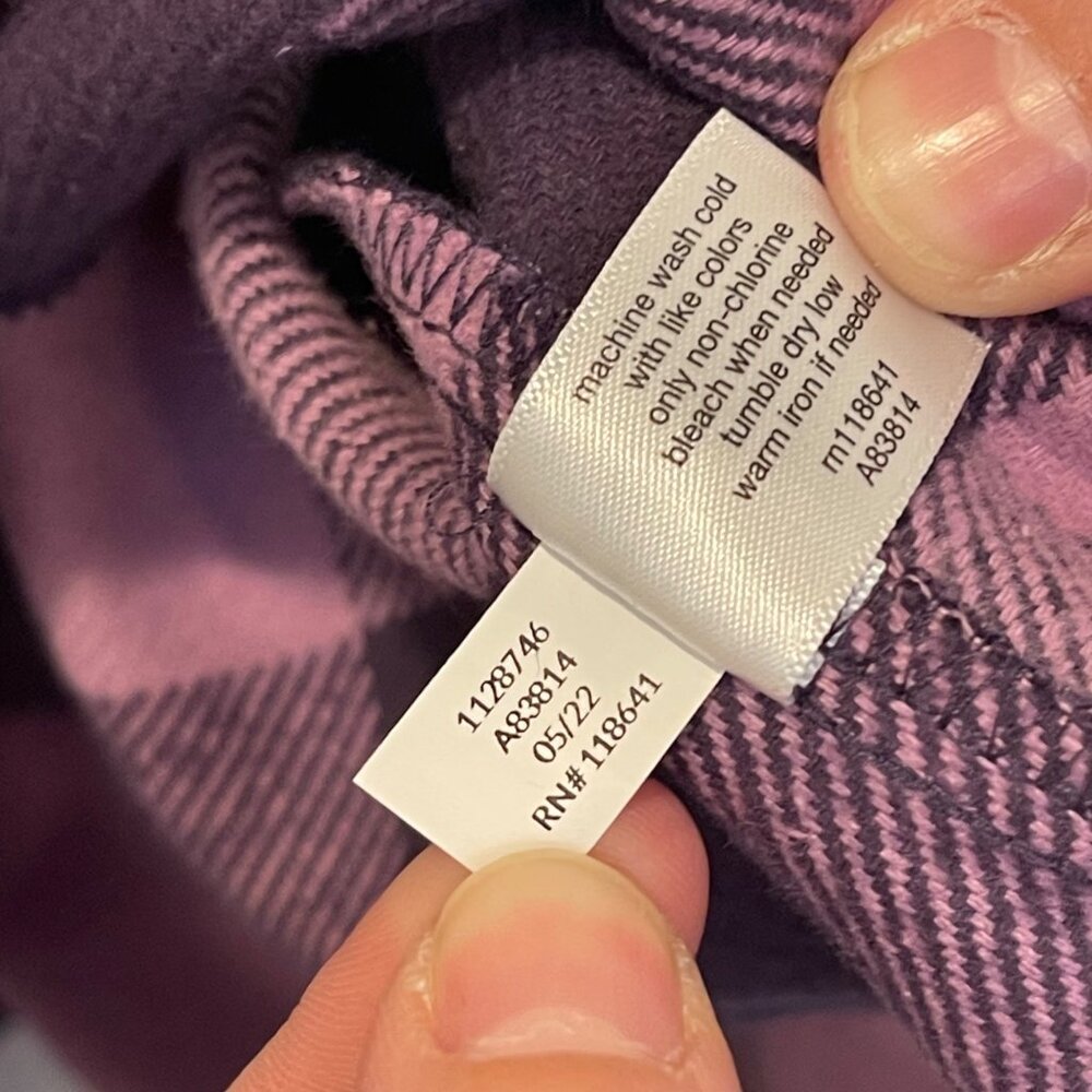NWT Lane Bryant Womens Purple, lilac Flannel Plaid Button-Up Shirt 34/36, 6X NEW - Picture 7 of 10